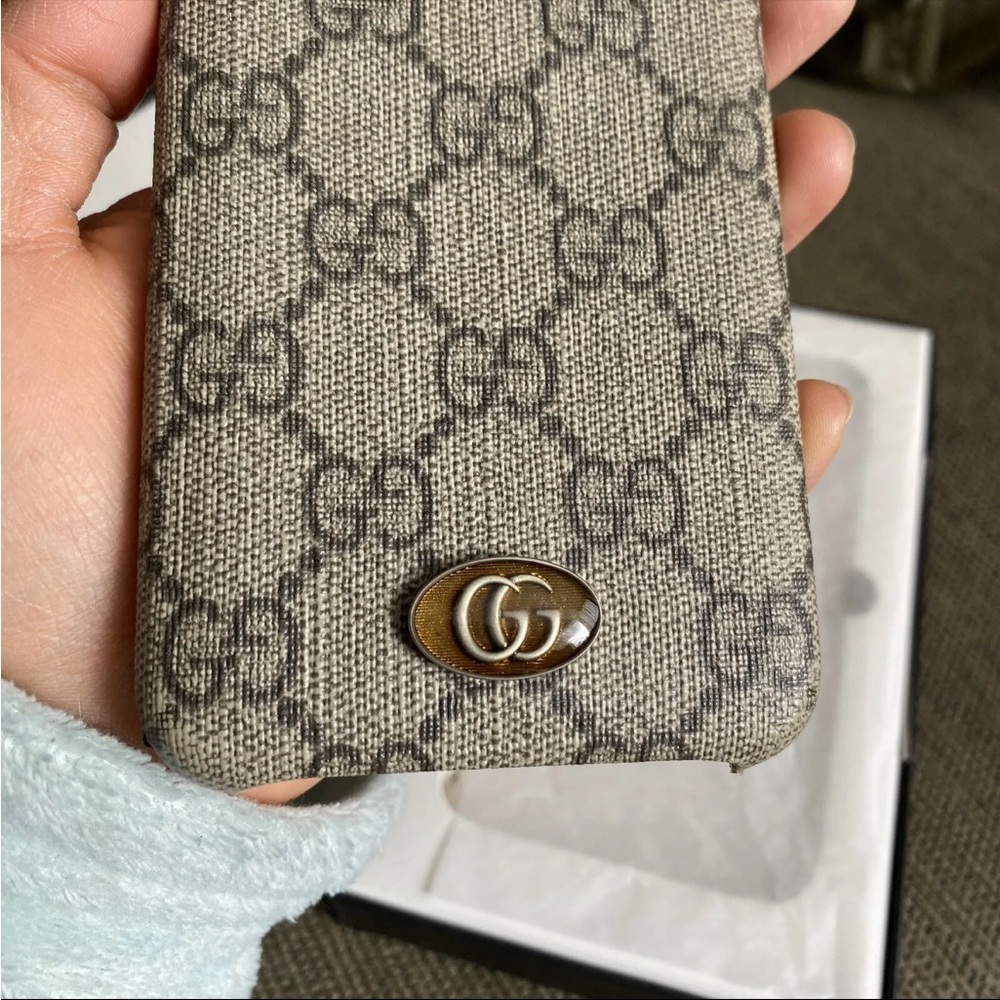 NEW NIB $360 GUCCI iPhone XS Max Case GG Supreme Monogram Ophidia - Picture 5 of 7